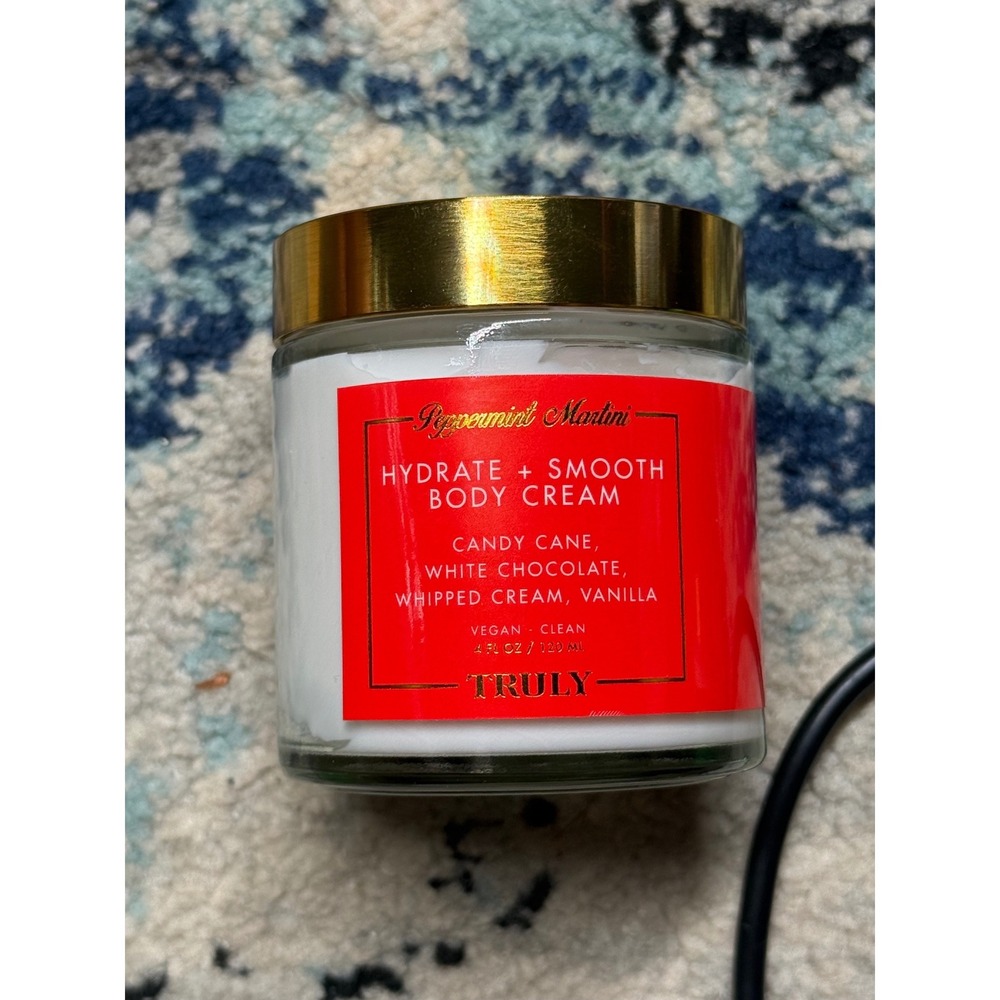 Truly Peppermint Martini‎ Hydrate Smooth Body Cream 4oz Vegan Clean Skincare